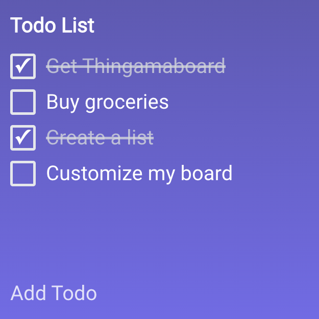 Todo list widget